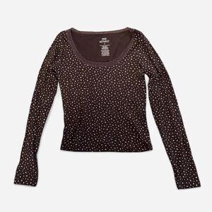 Pink-republic Women's Brown and Burgundy Blouse